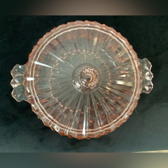 Pink Depression Glass Candy Dish - Picture 2 of 7